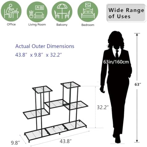 twhep metal plant stand, 5 tiers multifunctional plant on a desk or shelf