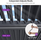 purple leaf 92ks louvered pergola 10' x 14', front angle view