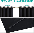 nicetown extra wide patio door curtain, super heavy-duty showing dimensions