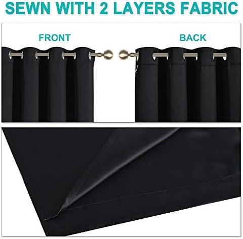 nicetown extra wide patio door curtain, super heavy-duty showing dimensions