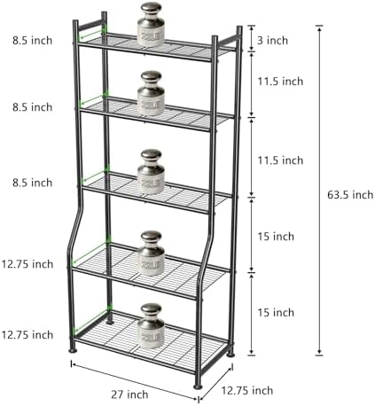 ekisemio 5-tier metal plant stand, heavy duty indoor on a desk or shelf