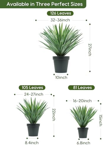 velener artificial agave plant in black pot with shown in use