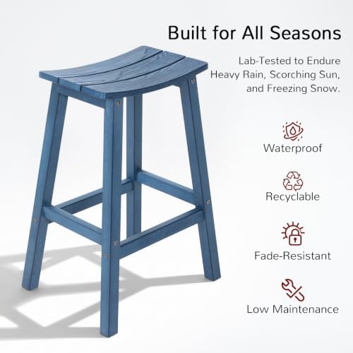 stoog all-weather bar stools set of 4, 28", side view