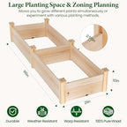mixc 8×2ft wooden raised garden bed outdoor planter shown in use