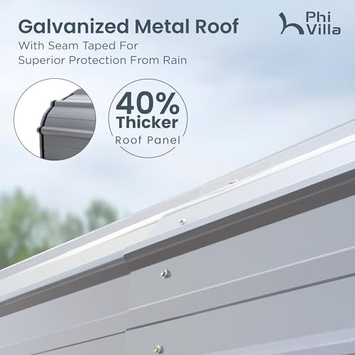 phi villa 12x30 carport, metal carports canopy heavy, side view
