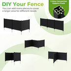 giantex no-dig air conditioner fence, 3 panels, 48''w showing dimensions