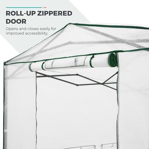eagle peak replacement cover for 12x8 portable walk-in showing dimensions