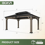 aoxun 12x16 ft heavy duty cedar wood carport shown in use