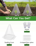 garden cloches,clear reusable plant bell covers,7.8"x11", close-up detail