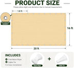 90% outdoor sun shade cloth, 16' x 20', front angle view