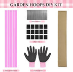 garden hoops 60pcs, sunwuk greenhouse hoops for 2.5-5.5ft shown in use