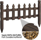 yaheetech 532.5in wooden picket fence panels for garden on a desk or shelf