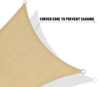 sunny guard 7' x 13' rectangle shade sail on a desk or shelf