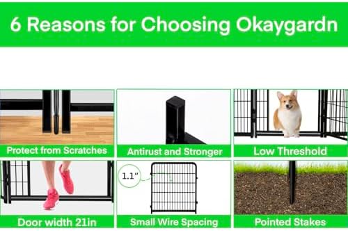 tall garden fences and borders, 54 in(h) dog shown in use