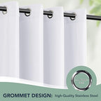 white outdoor curtains for patio waterproof, 6 drape, package contents