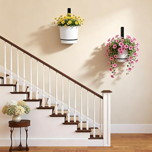 wall mounted hanging planter vase for indoor outdoor on a desk or shelf