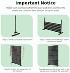 sunyrisy 2pack metal outdoor privacy fence screen for, side view