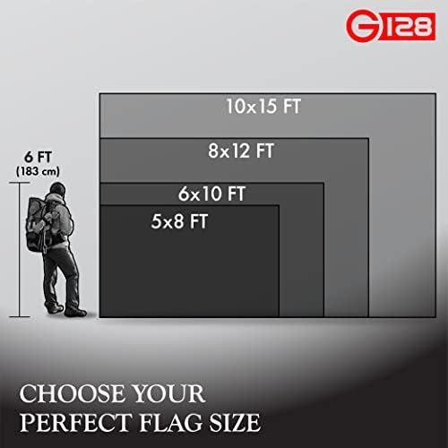 g128 6x10 ft american flag outdoor deluxe tearproof, front angle view