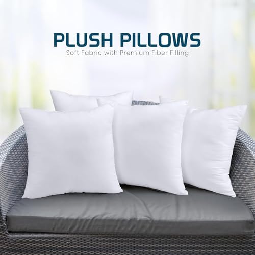 utopia bedding throw pillows (set of 4, white), package contents