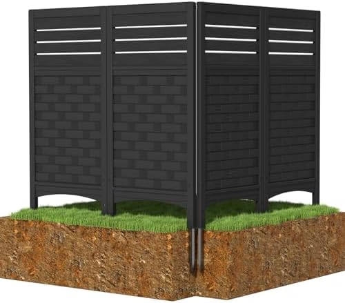 zzm black privacy fence panels outdoor decorative air, view 9