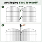 3-layer garden fence with gate 10 panel 32in, package contents