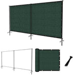 6'x12' privacy fence sets with iron poles outdoor, main product view