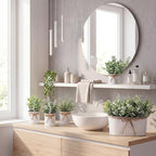 sureio 5 artificial eucalyptus fake plant set includes shown in use