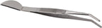 Bonsai Tweezers, Stainless Steel Long Handle Ergonomic Non Slip Grip with Smooth Edges for Removing Dead Leaves and Weeds from Bonsai Plants (Bent)