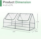 aoodor 4 x 2 x 2 ft mini showing dimensions