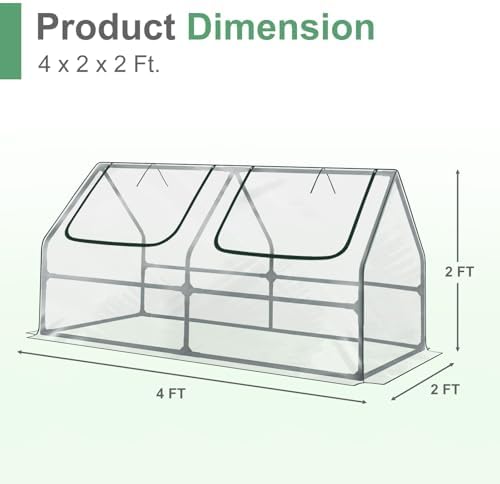 aoodor 4 x 2 x 2 ft mini showing dimensions