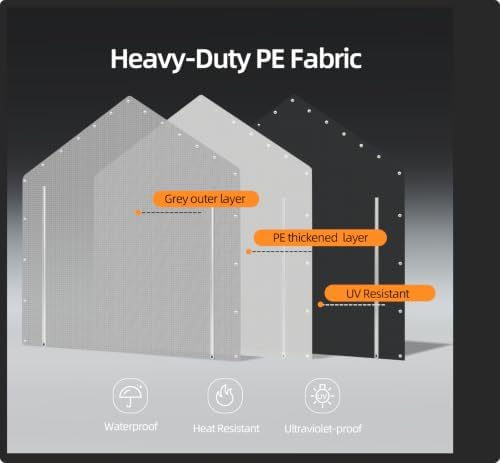 12x20 ft carport replacement zipper door,180g pe waterproof shown in use