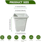 hg7x7sw 7"x7" square white pot, 9" tall pack shown in use