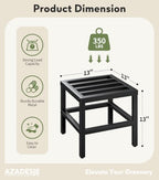 plant stand indoor outdoor, heavy duty metal 13'' shown in use