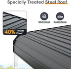 10x15 ft heavy duty metal carport kits with showing dimensions