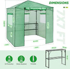 eagle peak 7x7 pop up greenhouse portable walk-in, close-up detail