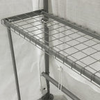 shelterlogic 6' x 8' x 6.5' growit greenhouse, front angle view
