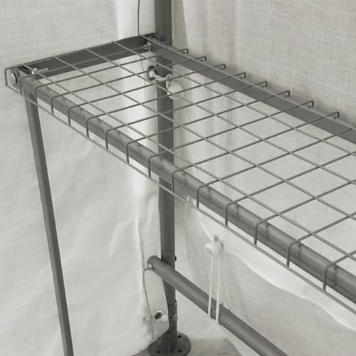 shelterlogic 6' x 8' x 6.5' growit greenhouse, front angle view
