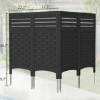 zzm black privacy fence panels outdoor decorative air, close-up detail
