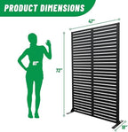 snugniture “metal privacy screen”, 72" h × 47", side view
