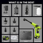 cordless pressure washer, 1450 psi portable handheld power, view 9