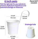 lalagreen round rail planter (6 in, 12 pack) shown in use