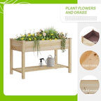 48x24x30.7in wood raised garden bed with legs wooden showing dimensions