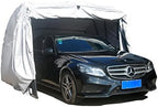 ikuby retractable carport – foldable lockable car shelter, close-up detail