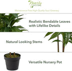 nearly natural 48 in artificial dracaena real touch, side view