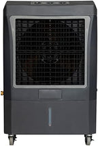 hessaire mc37m indoor or outdoor portable oscillating evaporative shown in use