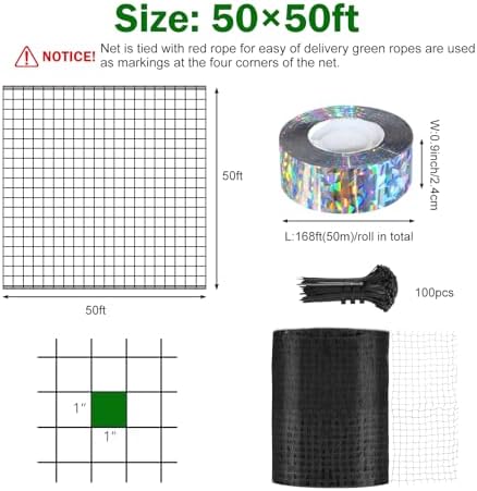 bird netting for chicken coop 50 x 50 shown in use