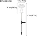 Solar Angel Lights Outdoor Decor - 4 Pack Decorative Color Changing Waterproof LED Angel Stake Lights for Cemetery Grave Garden Patio Yard Art Lawn Decoration, Grave Markers, Memorial Gifts