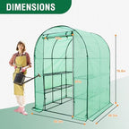 eagle peak 3-tier walk in portable greenhouse with, close-up detail