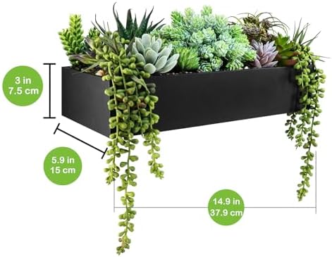winlyn 15" artificial succulents arrangement faux succulents in shown in use