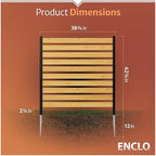 enclo charleston privacy screen, cedar wood, diy no, package contents